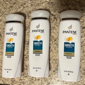 3 Brand New Pantene Smooth & Sleek Shampoo 12.6oz each